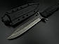 Бойовий ніж ручної роботи «Розвідник #10» з піхвами з кайдекса сталь х12МФ, фото 2