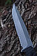 Ніж ручної роботи «Moschin #1» сталь N690 з серейтором і піхвами з кайдекса, фото 2