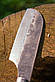 Кухонний ніж-сокирка «Міні-серб #1» зі сталі N690/60-61 HRC., фото 2