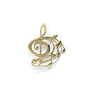 Брошка "Золотий скрипковий ключ", фото 2