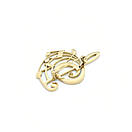 Брошка "Золотий скрипковий ключ", фото 4