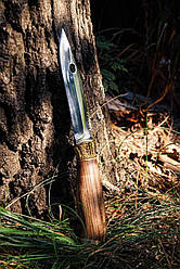 Ніж ручної роботи «Національний #4» з піхвами зі шкіри сталь Х12МФ/60 HRC.