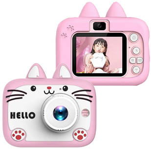 Дитячий фотоапарат X900 Cat Рожевий