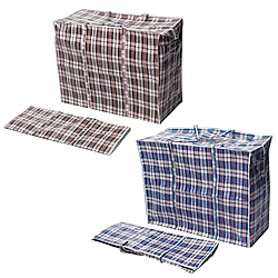 Сумка картата господарська поліпропіленова №7 60х79x28 см сумка на блискавці клітинка