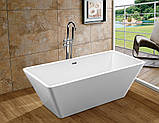 Ванна окремостояча акрилова Insana 9205 170х75х58 см прямокутна з сифоном і ніжками, фото 2