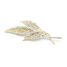 Брошка "Золотистий листок", фото 2