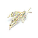 Брошка "Золотистий листок", фото 3