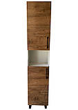 Пенал підлоговий вузький Велла WOOD Д2 40х32х185 см на ніжках для ванної кімнати, фото 4