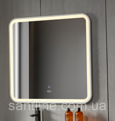 Дзеркало з LED підсвічуванням 60х60 см Insana 282W вологостійке квадратне для ванної кімнати, фото 1
