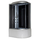 Гідробокс асиметричний 81 L RC 120х80 лівий гідромасажна кабіна Vivia на глибокому піддоні сіре скло, фото 4