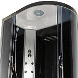Гідробокс асиметричний 81 L RC 120х80 лівий гідромасажна кабіна Vivia на глибокому піддоні сіре скло, фото 5