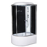 Гідробокс асиметричний 81 BF R RC 120х80 правий гідромасажна кабіна Vivia на глибокому піддоні сіре скло, фото 2