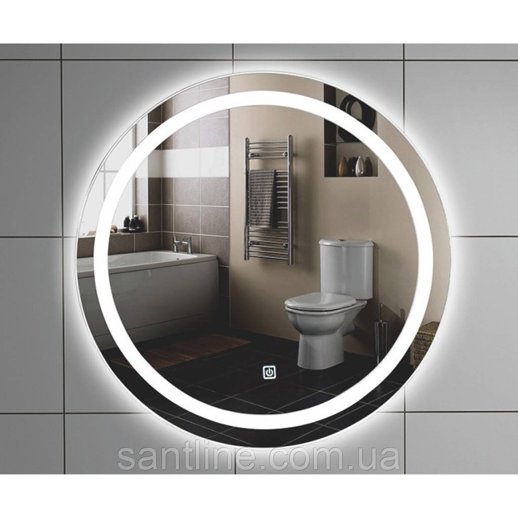 Дзеркало з LED підсвічуванням 60х60 см для ванної 102, фото 1