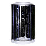 Гідромасажний бокс TKF 100/1 BG 100х100x215 см напівкруглий низький піддон розсувні двері, фото 2