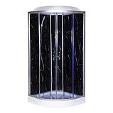 Гідромасажний бокс TKF 100/1 BG 100х100x215 см напівкруглий низький піддон розсувні двері, фото 3