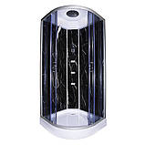 Гідромасажний бокс TKF 100/1 BG 100х100x215 см напівкруглий низький піддон розсувні двері, фото 4
