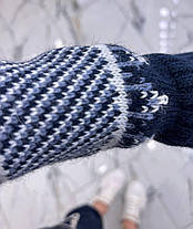 Крутий жіночий светр теплий із візерунком напіввовна, фото 3