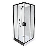 Гідромасажний бокс 90x90x210 см Insana FLORIS прозоре скло низкий квадратний піддон розсувні двері, фото 2