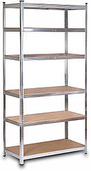 Стелаж складський Legger 6 полиць 1050 кг 222x110x50 см Металевий стелаж для зберігання Стелаж для складу