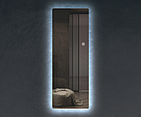 Прямокутне дзеркало з підсвічуванням LED 50х150 см настінне 365, фото 2