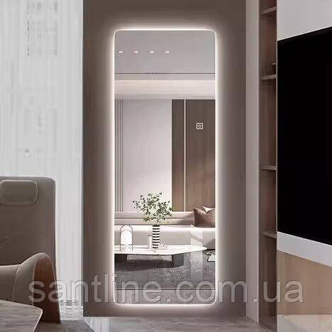 Прямокутне дзеркало з підсвічуванням LED 50х150 см настінне 365, фото 1