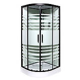 Гідромасажний бокс 90x90x215 см Insana Talija NEW низький напівкруглий піддон розсувні двері, фото 2