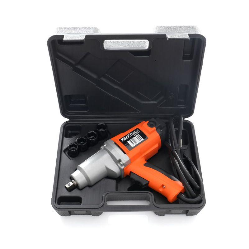 Електричний ударний гайковерт 2000 Вт (800 Нм) + 4 головки 17-22 мм Kraft & Dele KD1534, фото 1
