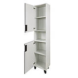 Пенал підлоговий вузький Brut Д2 40х32х185 см сірий на ніжках для ванної кімнати, фото 3