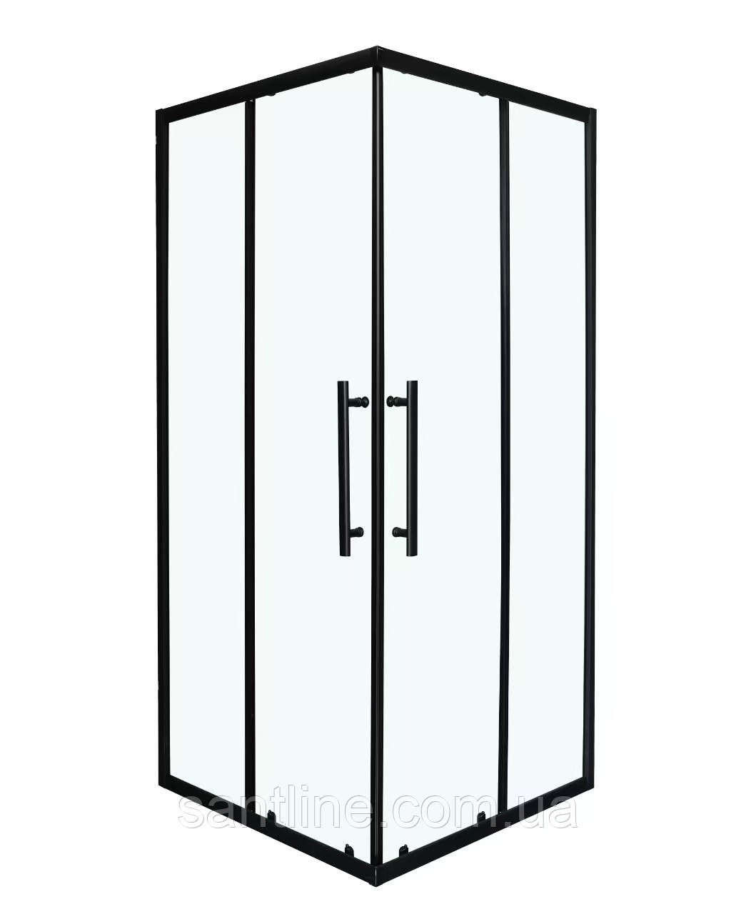 Душова кабіна Insana INSANA Aqua Black 90х90х190 квадратна без піддону прозоре скло, фото 1