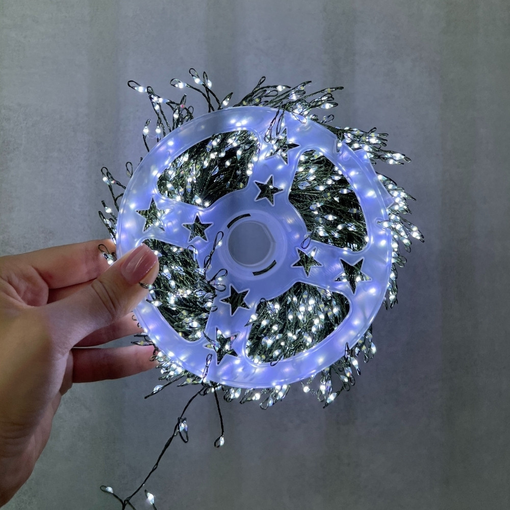 Гірлянда новорічна 1000 LED 25 м біле свічення 119133-038