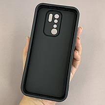 Чохол для Xiaomi Redmi 9 силіконовий чохол з великими бортиками на телефон сяомі редмі 9 чорний n5v, фото 3