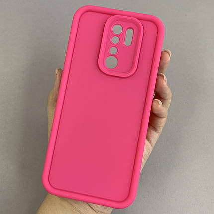 Чохол для Xiaomi Redmi 9 силіконовий чохол з великими бортиками на телефон сяомі редмі 9 малиновий n5v, фото 1