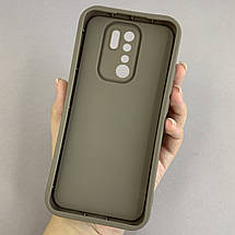 Чохол для Xiaomi Redmi 9 силіконовий чохол з великими бортиками на телефон сяомі редмі 9 коричневий n5v, фото 3