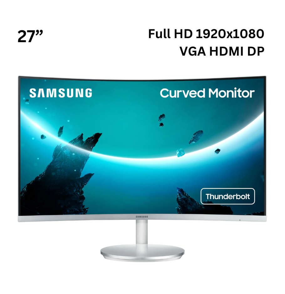 Монітор 27” Samsung C27F591FDI/SVA 1920x1080 Full HD/VGA HDMI DP Б/В