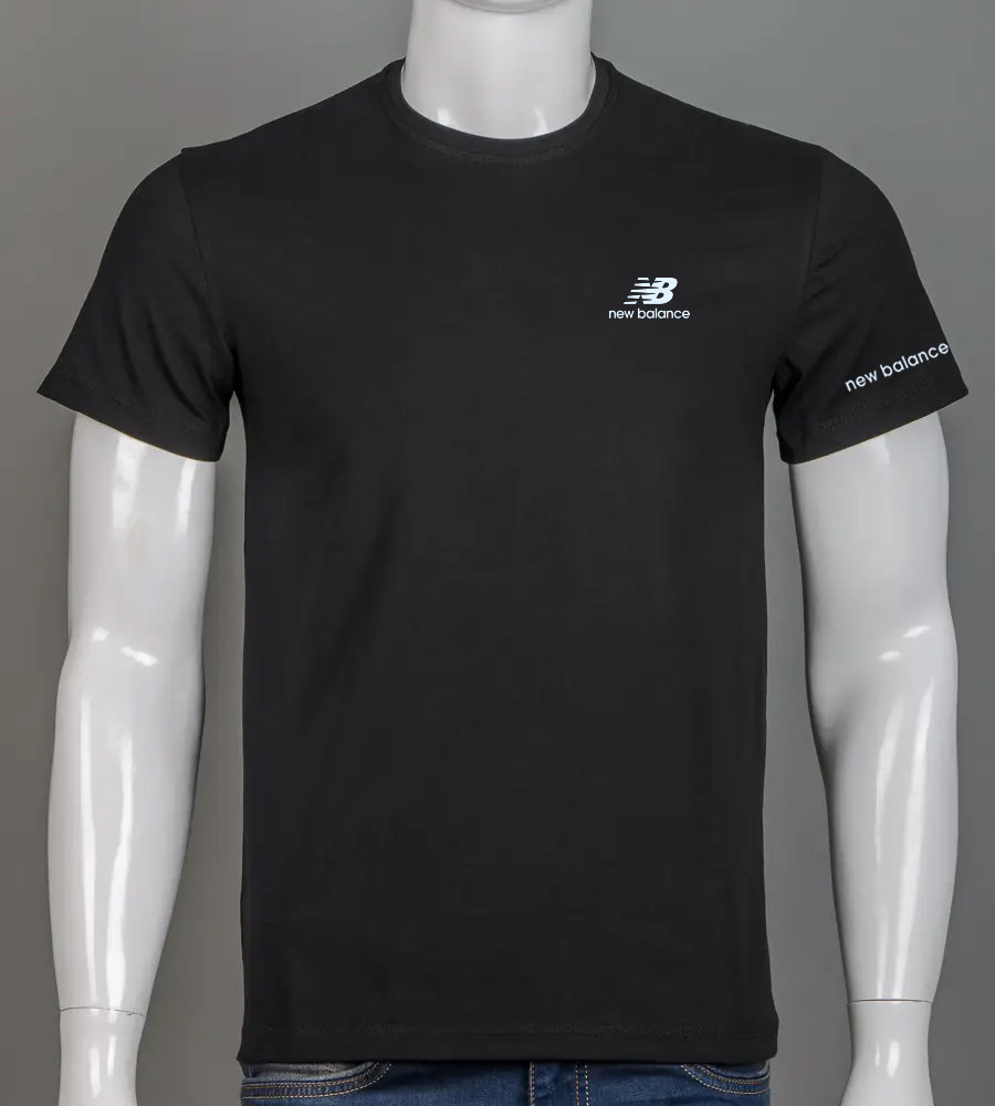 Футболка чоловіча New Balance 2419м (Уп.4шт M-XXL), Чорний, фото 1