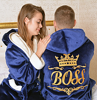 Халат мужской махровый с именной вышивкой длинный с капюшоном турецкий банный халат для мужчин art