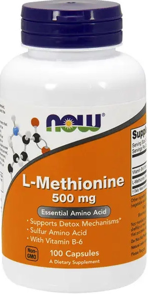 L-метіонін NOW L-Methionine 500 mg 100 кап