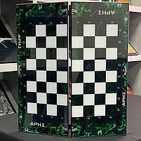 Шахи та нарди зі скла 2в1, 61×27×5 см, арт. 250061, фото 3