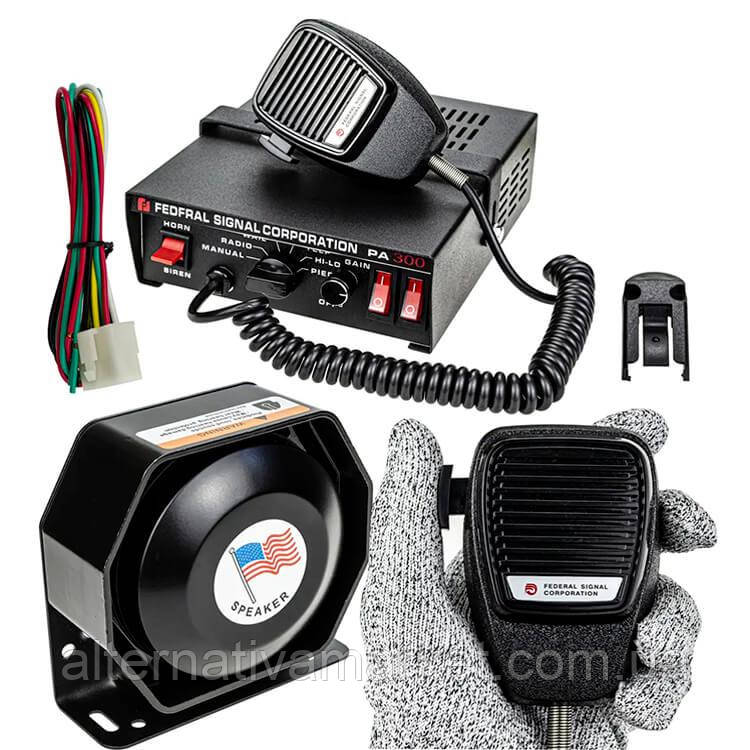 Спецсигнал СГУ 12v 200w "FEDERAL SIGNAL CJB-200W" (Рупор COMPACT, мікрофон, блок 8 мелодій), фото 1