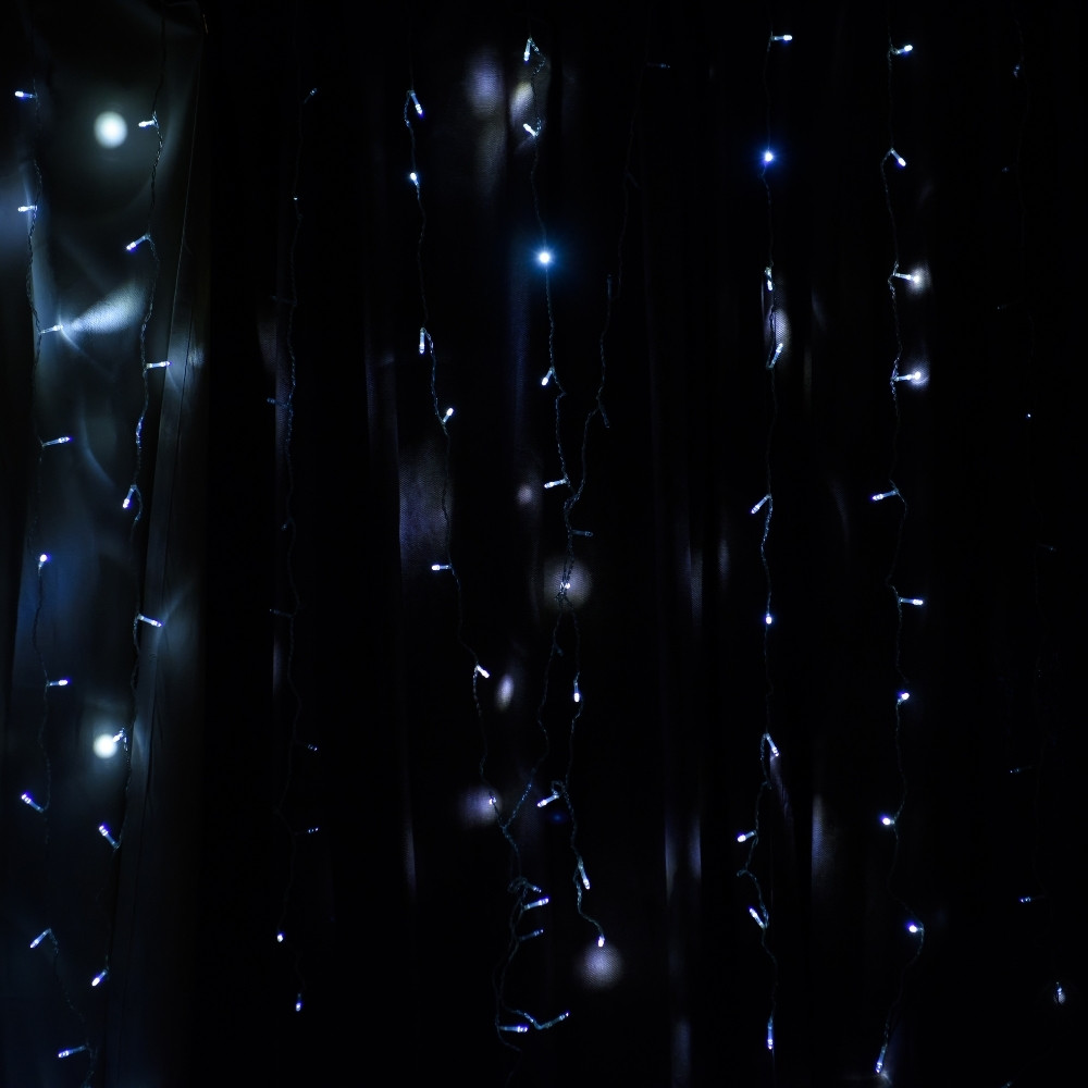 Гірлянда штора 300 LED 3х3 м біле світіння USB шнур+пульт 119133-023