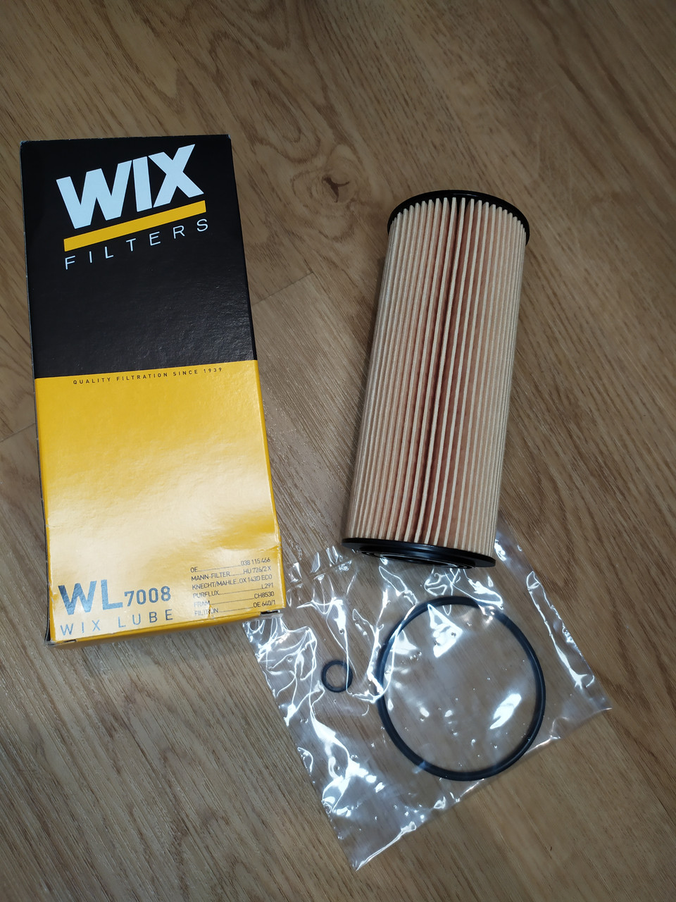 Фільтр оливний Volkswagen Passat B5 1.9 TDI (Фольксваген Пасат Б5) 96->05 (пр. WIX WL7008)