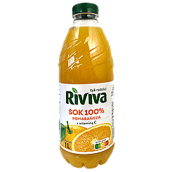 Сік апельсиновий Рівіва Riviva 1L 6шт/ящ (Код: 00-00016787)