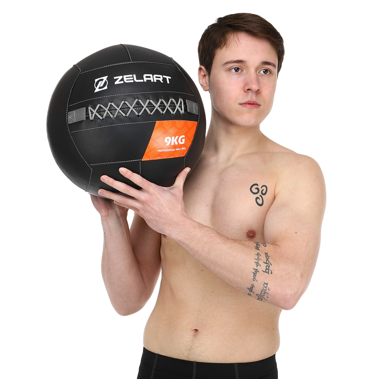 Медичний набивний волбол м'яч Zelart Wall Ball TA-7822-9 для кросфіту та фітнесу 9 кг d 33 см.
