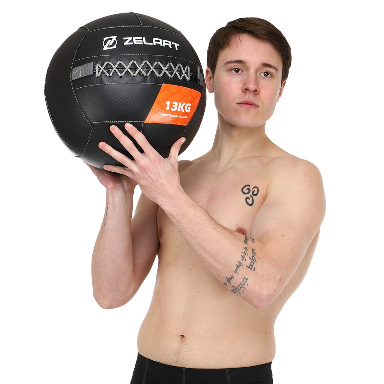 Медичний набивний волбол м'яч Zelart Wall Ball TA-7822-13 для кросфіту та фітнесу 13 кг d 33 см.