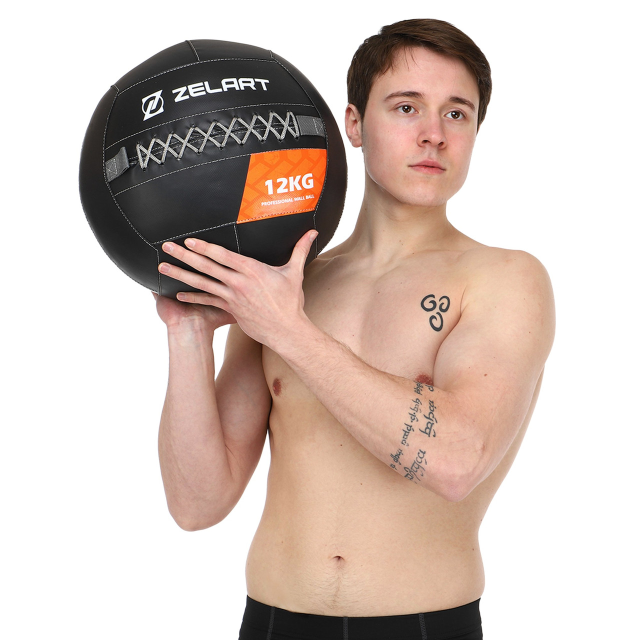 Медичний набивний волбол м'яч Zelart Wall Ball TA-7822-12 для кросфіту та фітнесу 12 кг d 33 см.
