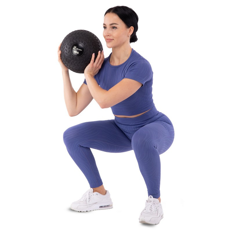 Набивний слембол PVC м'яч Zelart FI-7474-8 Slam Ball 8 кг d 23 см для комплексних тренувань. Чорний
