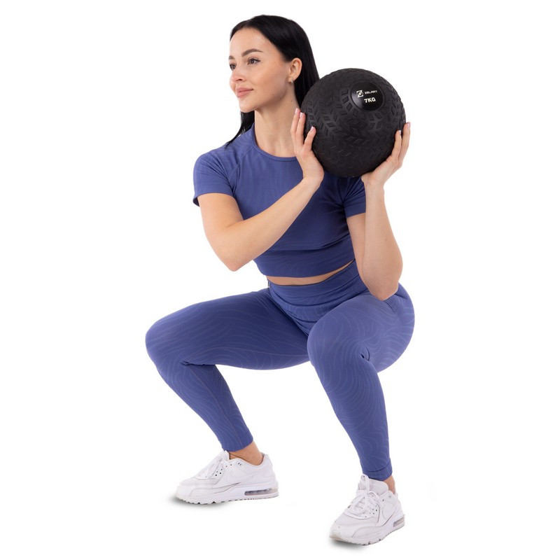Набивний слембол PVC м'яч Zelart FI-7474-7 Slam Ball 8 кг d 23 см для комплексних тренувань. Чорний