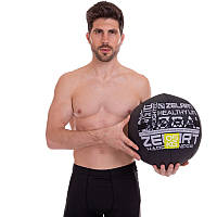 Медичний набивний волбол м'яч Zelart Wall Ball FI-2637-5 для кросфіту та фітнесу 5 кг d 35 см.