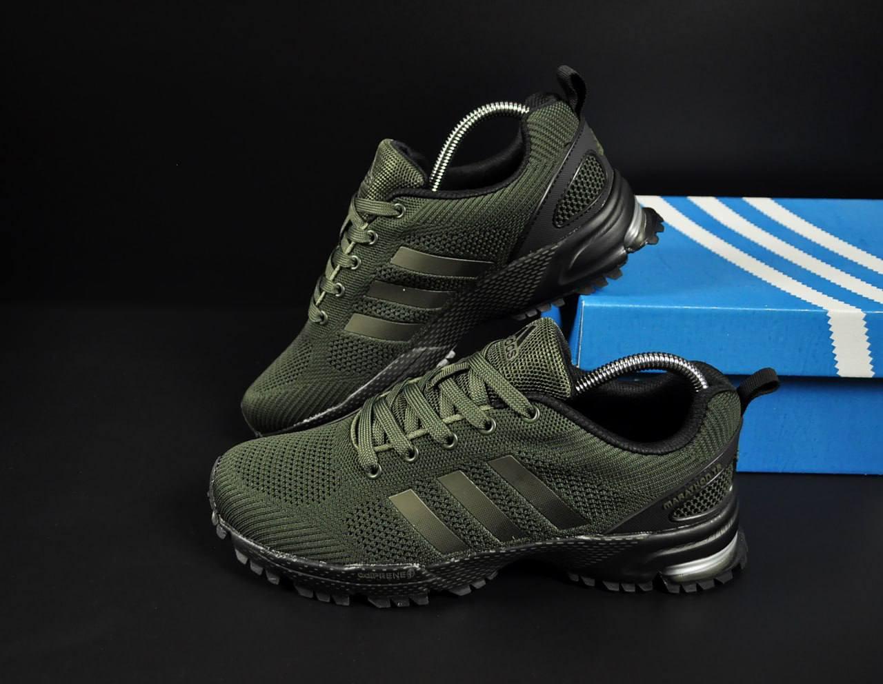 Чоловічі кросівки Adidas Marathon TR Khaki (Хакі) Взуття Адідас Маратон текстиль сітка демісезон