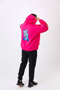 Худі тепле з капюшоном осінь-зима з принтом молодіжне повсякденне зіп-худі оверсайз унісекс на флісі